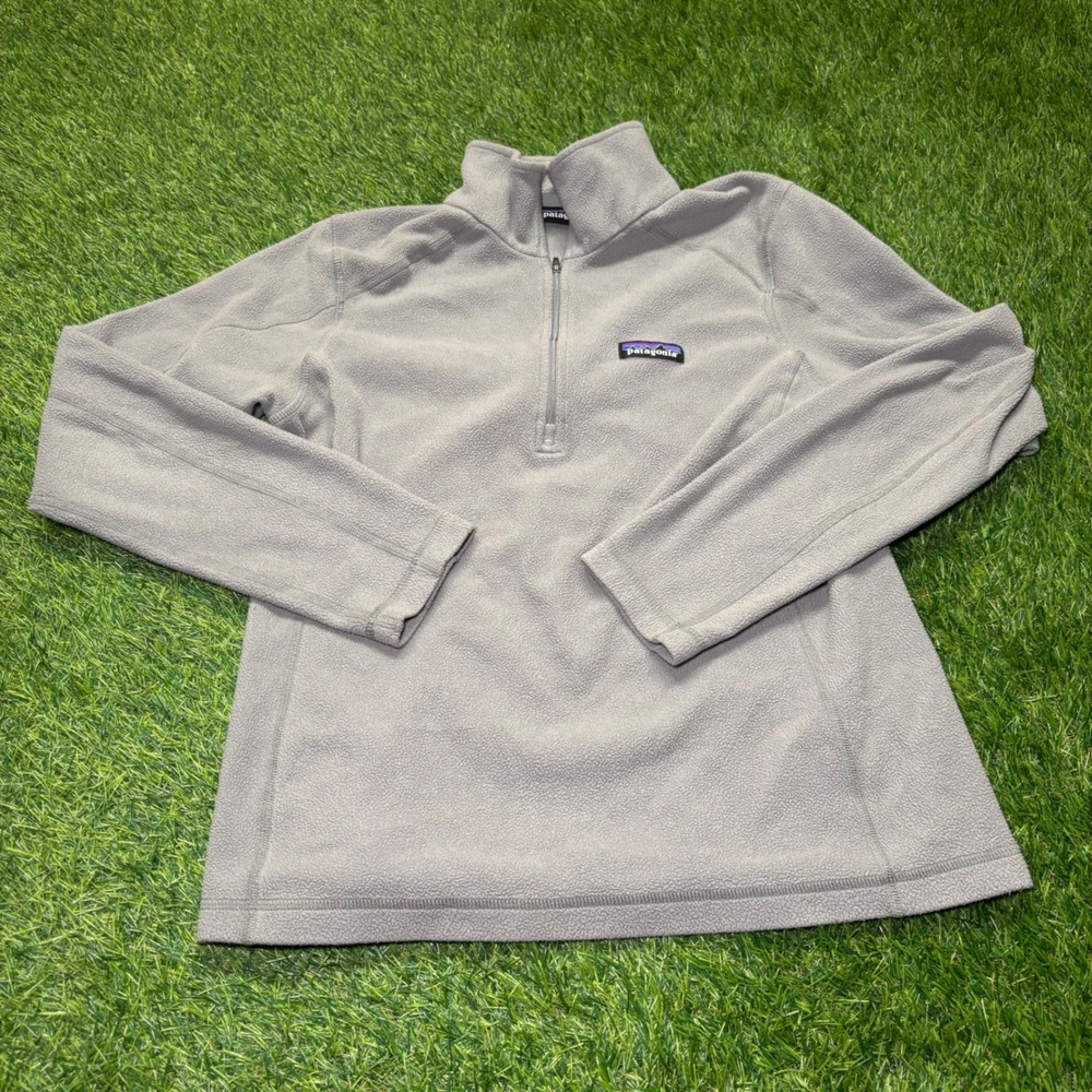 Patagonia Micro D Quarter Zip Fleece Pullover Grey Womens Medium 26176